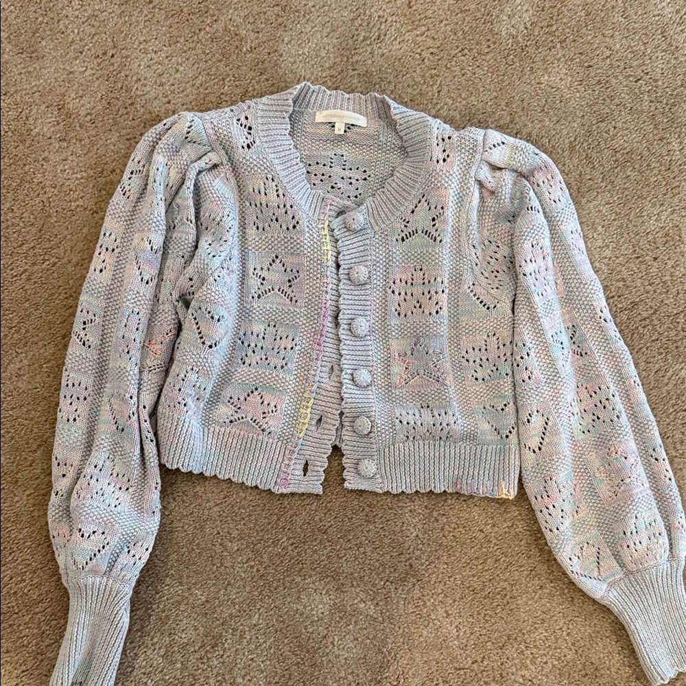 LoveShackFancy Pastel Knit Cardigan medium